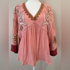 Easel Floral Blouse Like New Womens Small